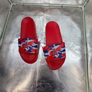 ISlide Los Angeles Angels MLB Camo Slide Sandals Red Blue White Mens Size 11/12